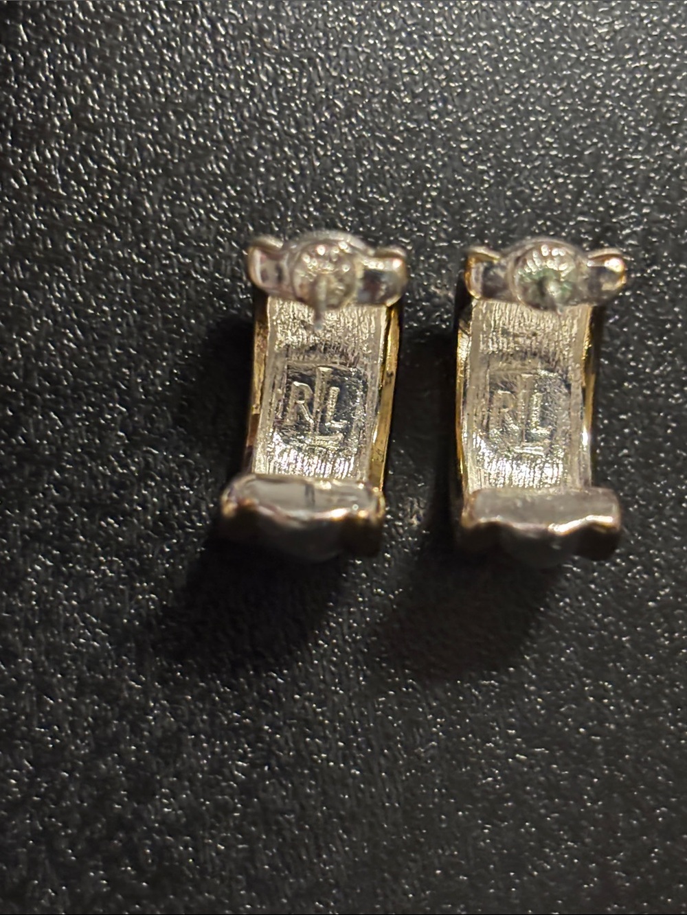 Lauren Ralph Lauren Two-Tone Hoop Earrings - Silver and Gold - Picture 6 of 6